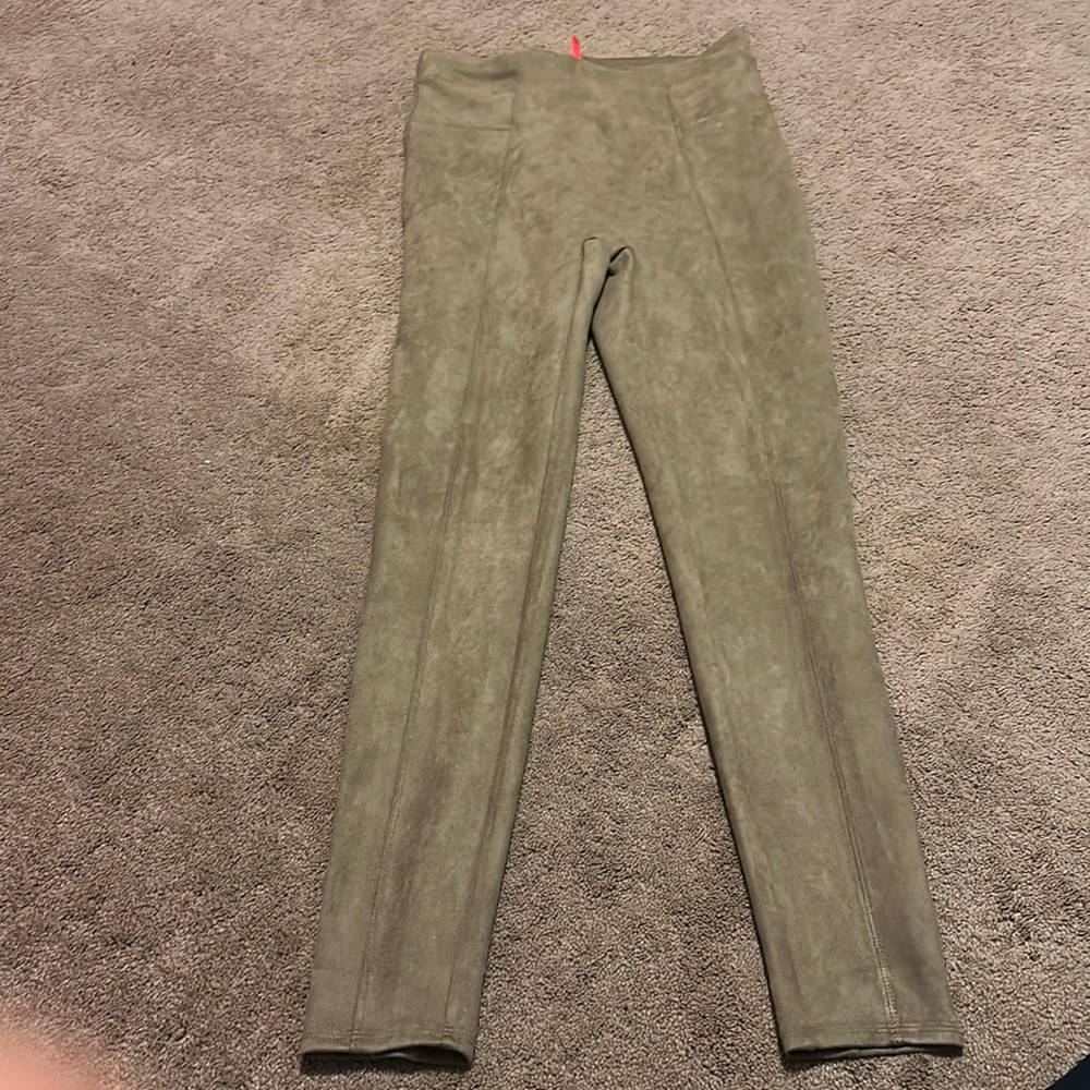 Spanx brown suede leggins